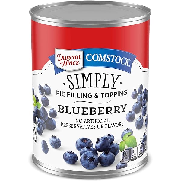 DUNCAN HINES COMSTOCK BLUEBERRY PIE FILLING AND TOPPING, 21 OZ.