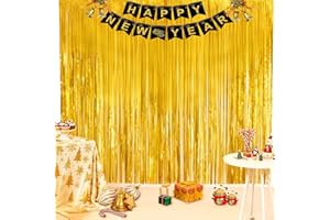 OHOME New Years Decorations 2026 - New Year Backdrop for Wall Door - New Years Eve Party Supplies - Happy New Year Decorations 2026 Eve Decorations