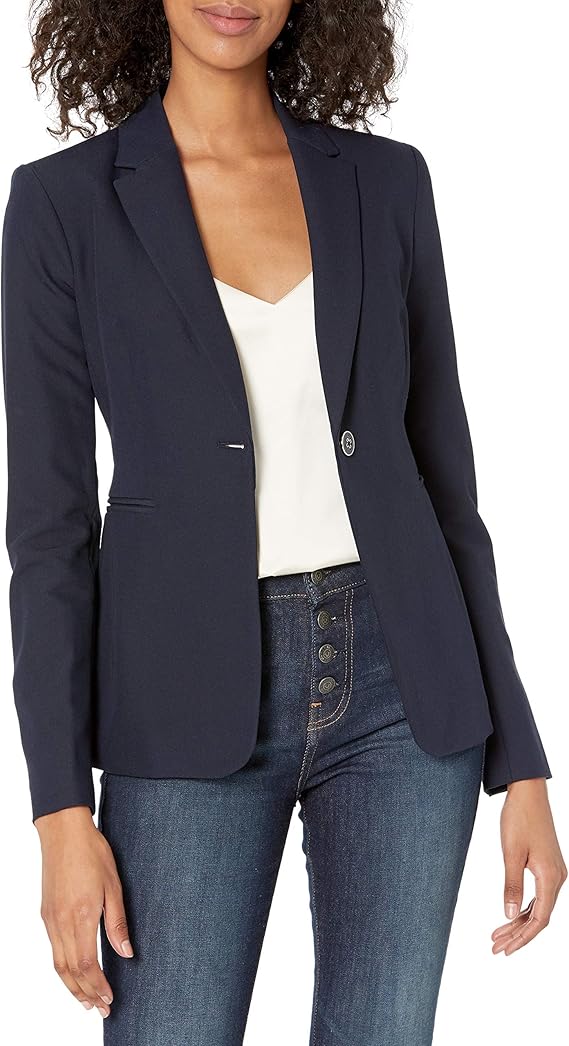 Tommy Hilfiger Women's One Button Blazer at Amazon Women’s Clothing store