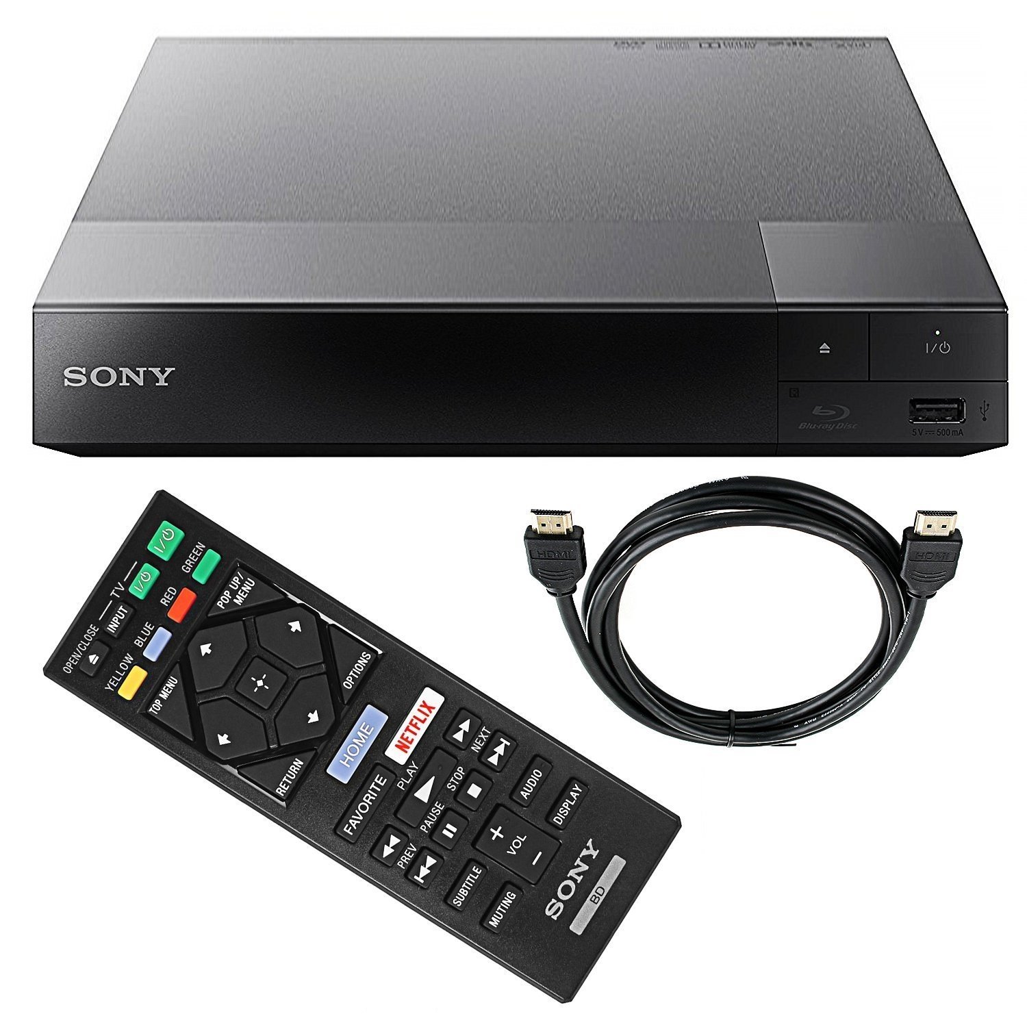 sony bdp s6700 3d smart blu ray disc player with 4k upscaling and hdmi  cable remote fibertique cleaning cloth.