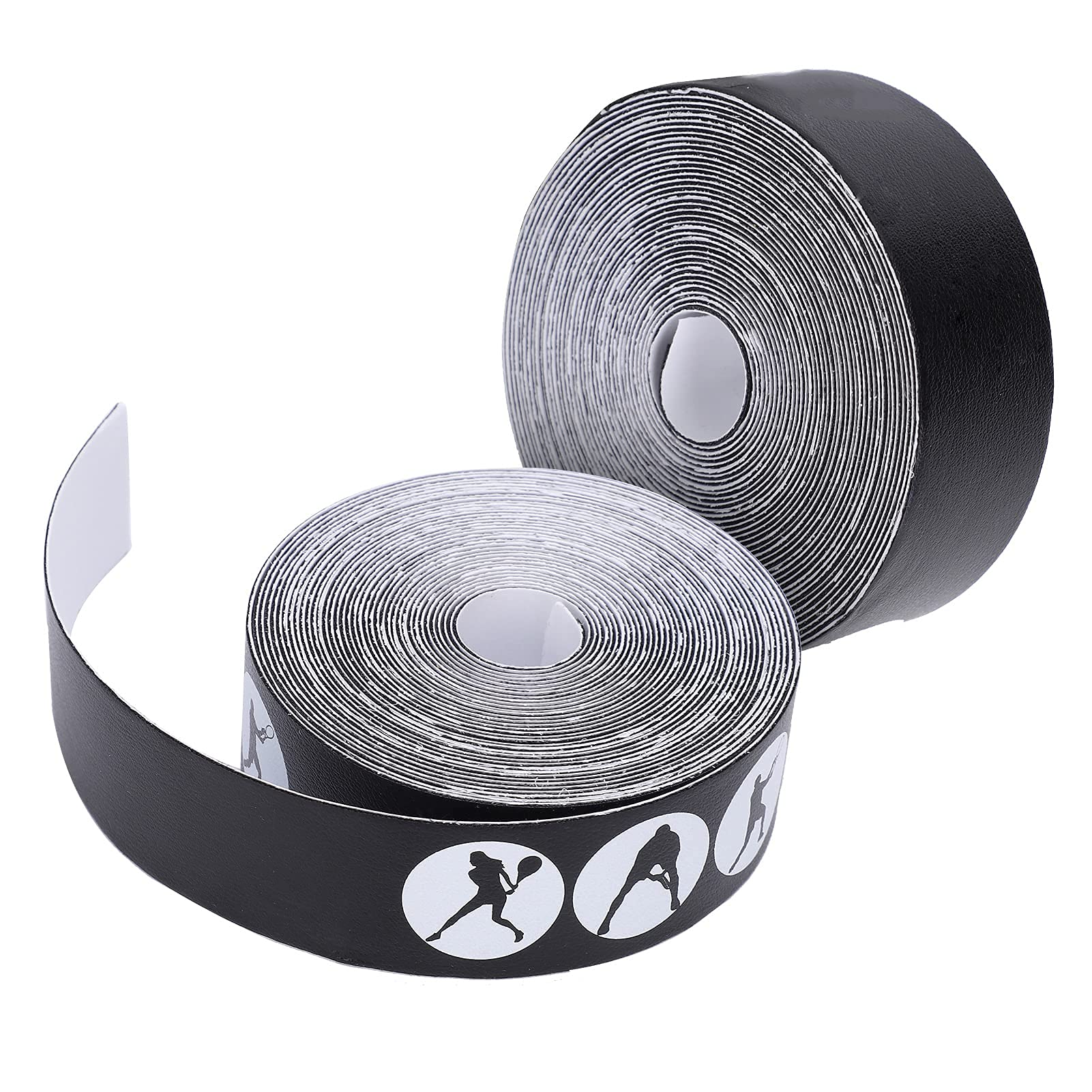 BIKING Tennis Head Anti‑Scratch Tape, Tennis Racket Head Tape, Tennis Head Protection Tape, Frame Guard PU Protective Sticker(Black)
