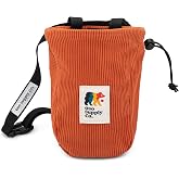 Oso Supply Co - Vintage Corduroy Climbing Chalk Bag for Rock Climbing &amp; Bouldering with Zipper Pocket, Brush Loop &amp; Adjustable Belt - Perfect Gear for Indoor Gym and Outdoors