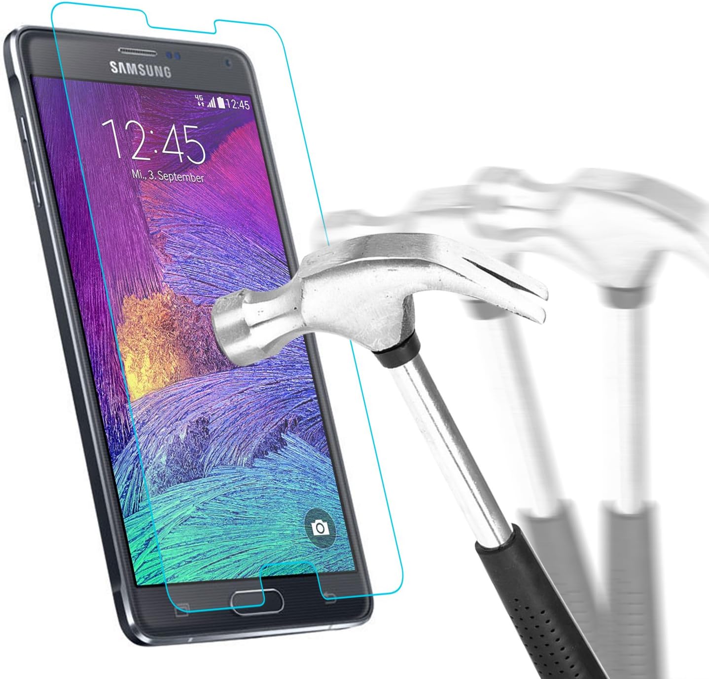 Samsung Galaxy Note 4 Glass Screen Protector, Bingsale Premium Tempered Glass Screen Protector for Samsung Galaxy Note 4 with 9H Hardness Anti-fingerprint (Samsung Galaxy Note 4)