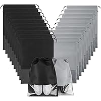 20PCS Travel Shoe Bags, Hezelf Large Shoes Pouch Packing Organizers, Non-Woven Shoe Storage with Rope for Men and Women…