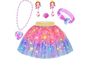 OHARLOBE Princess Dress Up for Girls 4-6,Light Up Dress Up Clothes Toddler Toy,Kids Toys for 3-6 year old Girl Birthday Gift