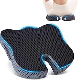 QUTOOL Large Memory Foam Seat Cushion for Office Chair Ergonomic U Shape Thick