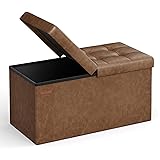 SONGMICS Folding Storage Ottoman, Storage