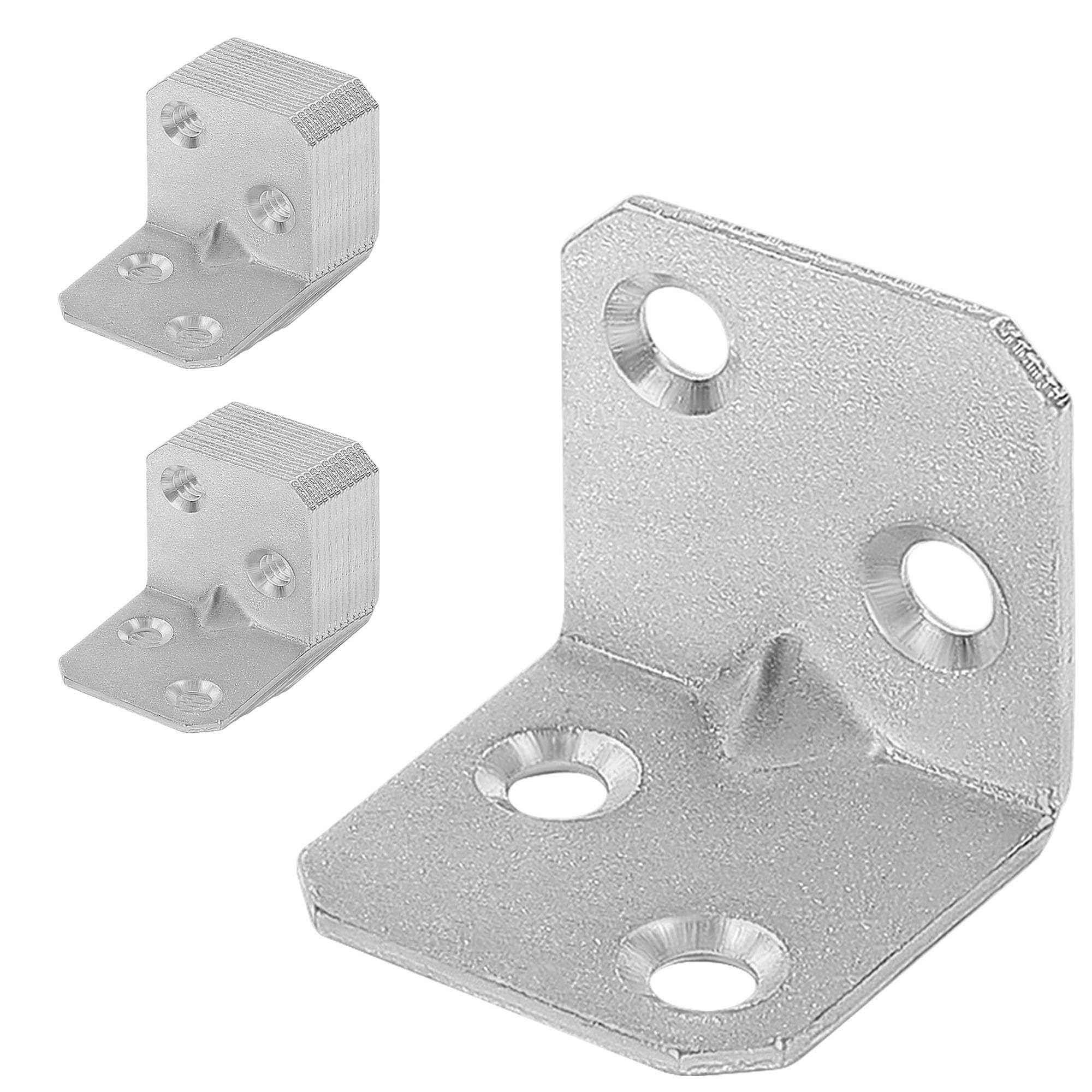 KOTARBAU Angle Connector 25 x 25 x 25 mm Beading Steel Construction Angle Mounting Holes Furniture Angle Galvanised Heavy Duty Wood Connector Mounting Bracket Chair Angle (25)
