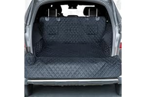 PETICON SUV Cargo Liner for Dogs, Waterproof Pet Cargo Cover Dog Seat Mat for SUVs Sedans Vans with Bumper Flap Protector, Scrachproof Non-Slip Large Size Dog Seat Mat Universal Fit