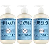 MRS. MEYER'S CLEAN DAY Liquid Hand Soap, Rain Water, 12.5 fl oz, 3 Pack | Moisturizing Liquid Hand Soap, Softens and Cleans Hands, Cruelty Free, Made with Essential Oils, Olive Oil, and Aloe Vera