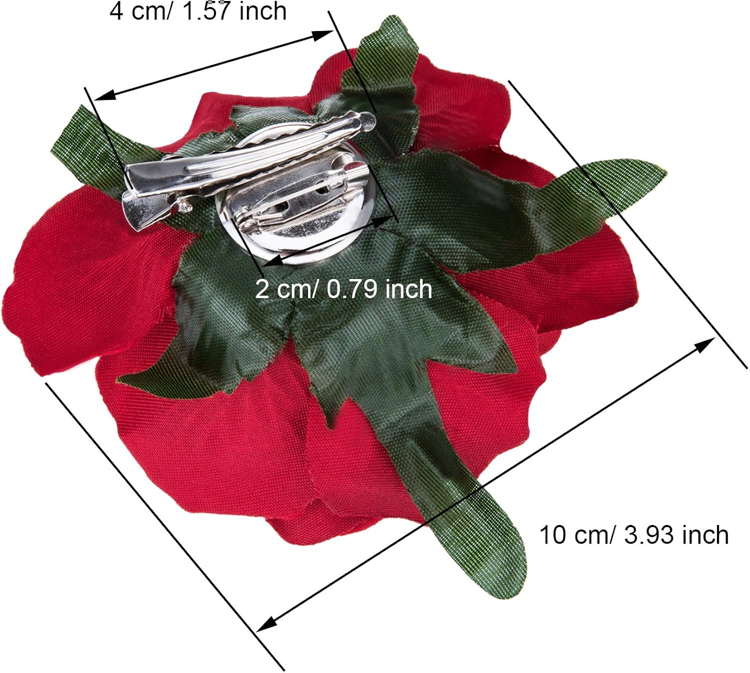 Outus 8 Pcs Rose Hair Pins Medium Red, 1 count (Pack of 8) - Image 4