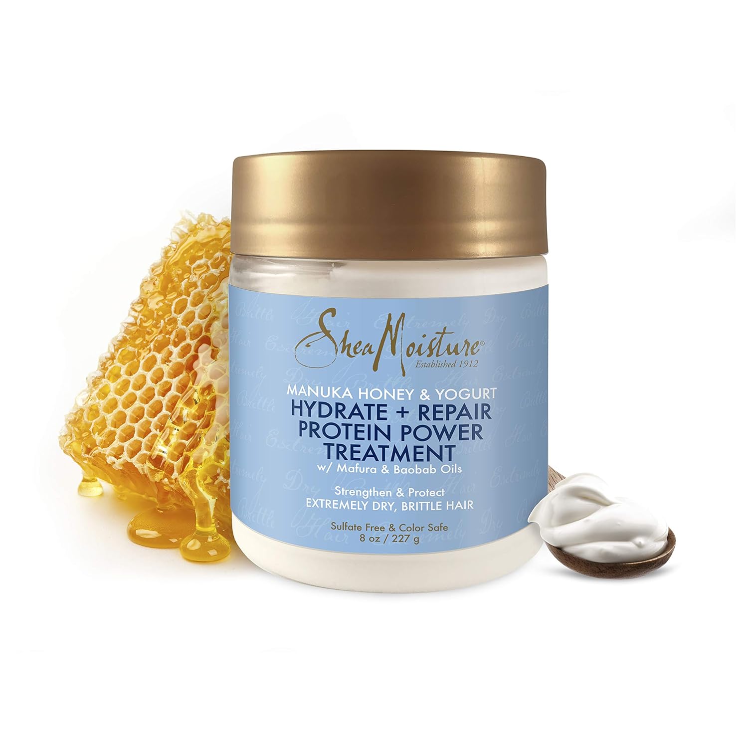 Shea Moisture Manuka Honey & Yogurt Hydrate + Repair Protein-Strong Treatment, 8 oz : Beauty