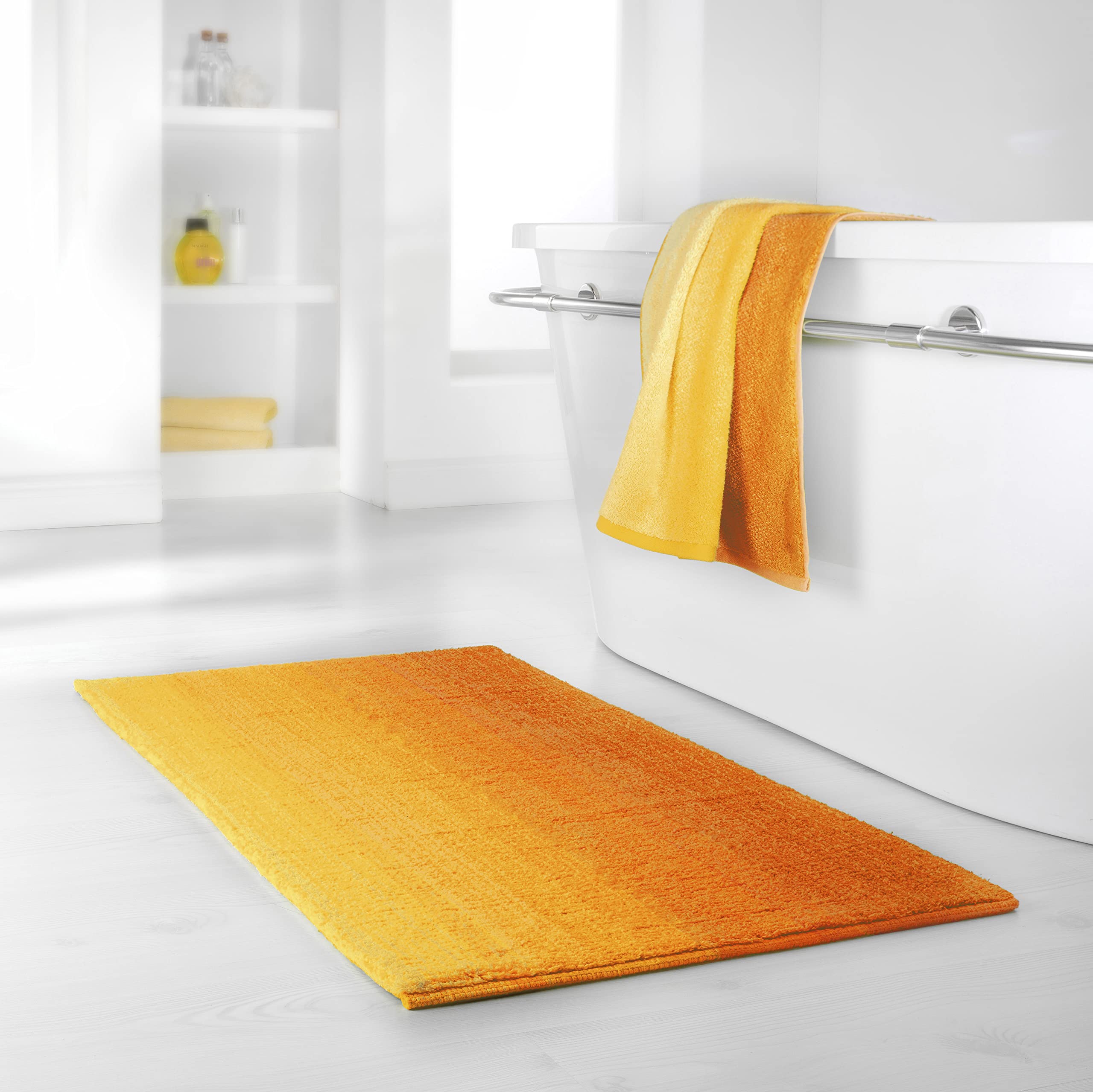 Dyckhoff 0928529800 Colori-Quality 1500 g/M², 1 Bath Mat 70 x 120 cm 100% Organic Cotton, Yellow