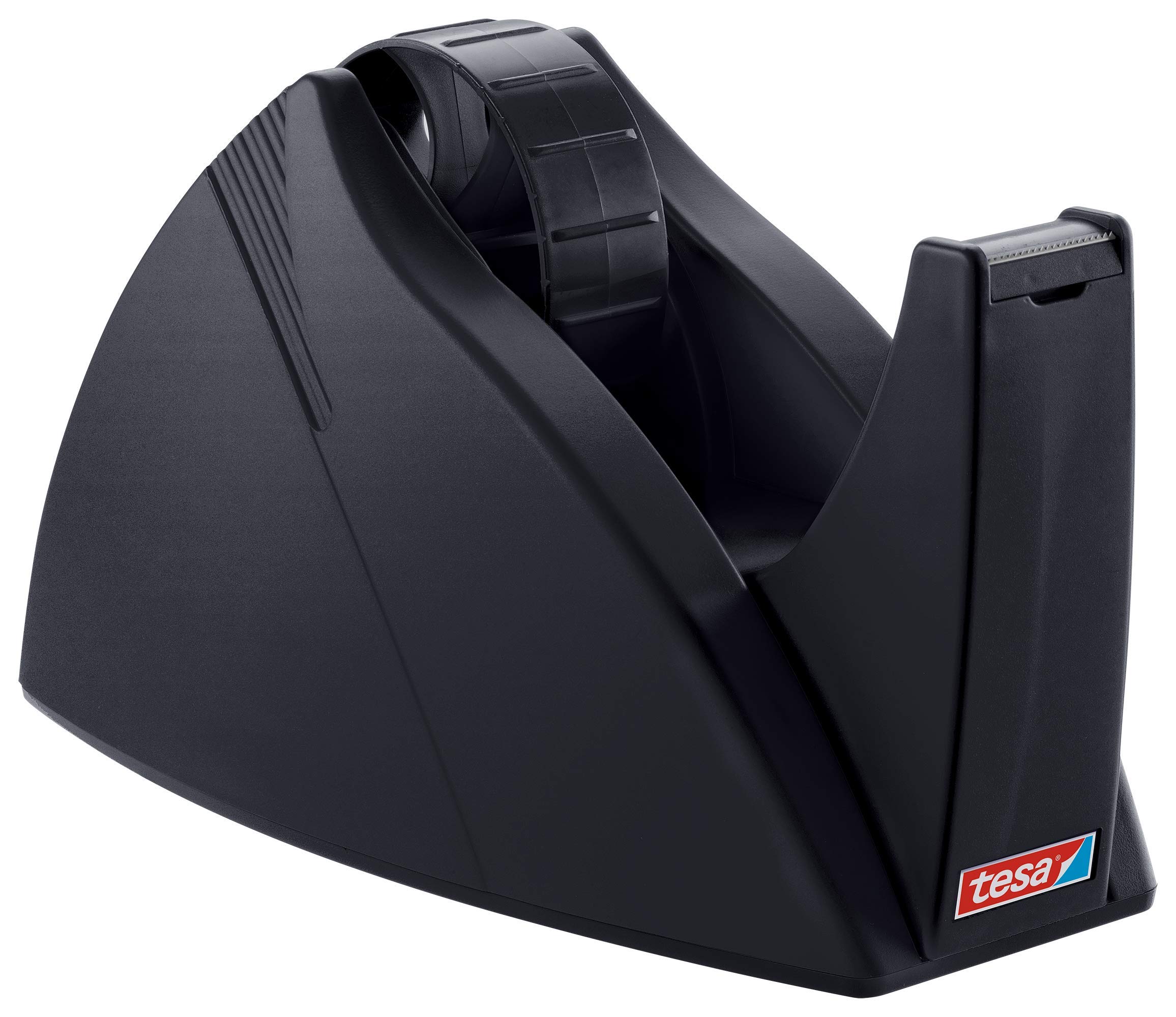 tesa® Easy Cut Professional - Stable Table Dispenser for tesafilm® - for Processing Large Rolls of Adhesive Film - Black