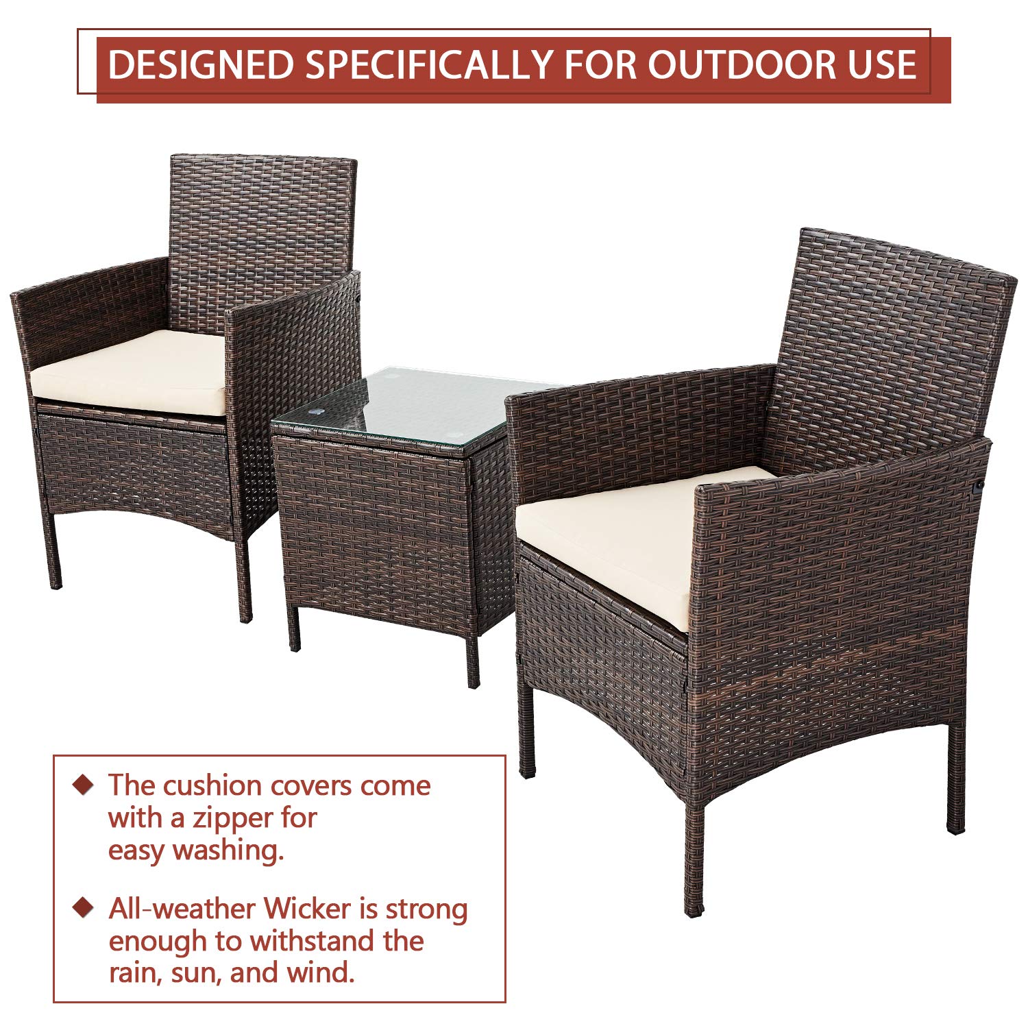 Suncrown Outdoor 3 Piece Patio Bistro Se Buy Online In El Salvador At Desertcart