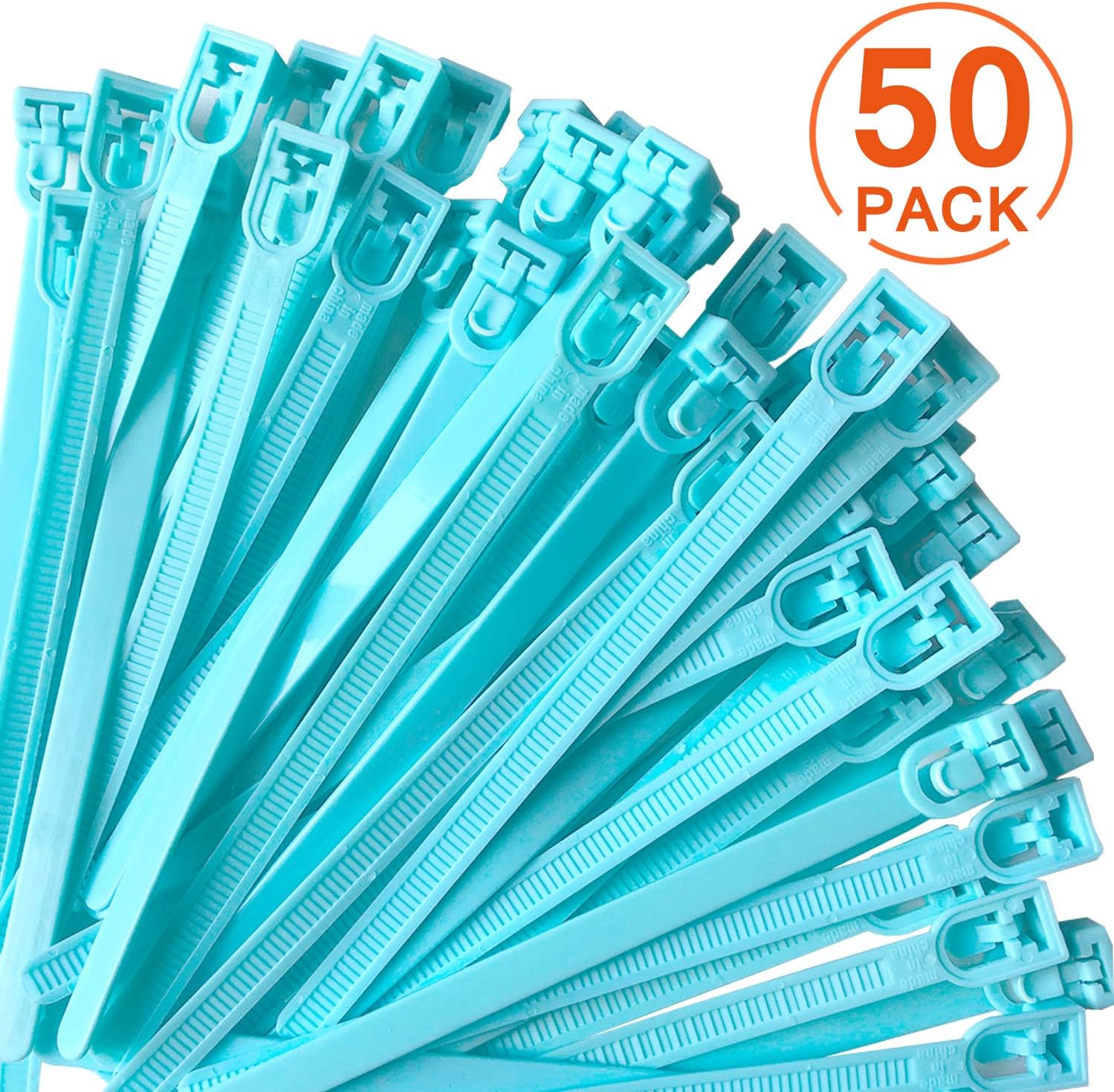 [50 Pieces] Reusable Cable Ties, Canwn Nylon Heavy Duty Zip Ties Mini
