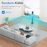 YASHE 43 inch Tower Fan with Remote 85° Oscillation 12-Hour Timer 3 Speeds view 3