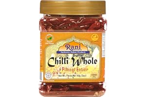 Rani Chilli Whole 5oz (141g) PET Jar ~ All Natural, Salt-Free | Vegan | No Colors | Gluten Friendly | Non-GMO | Kosher| India