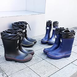 Rain Boots for Men, Waterproof Warm Rubber Boots
