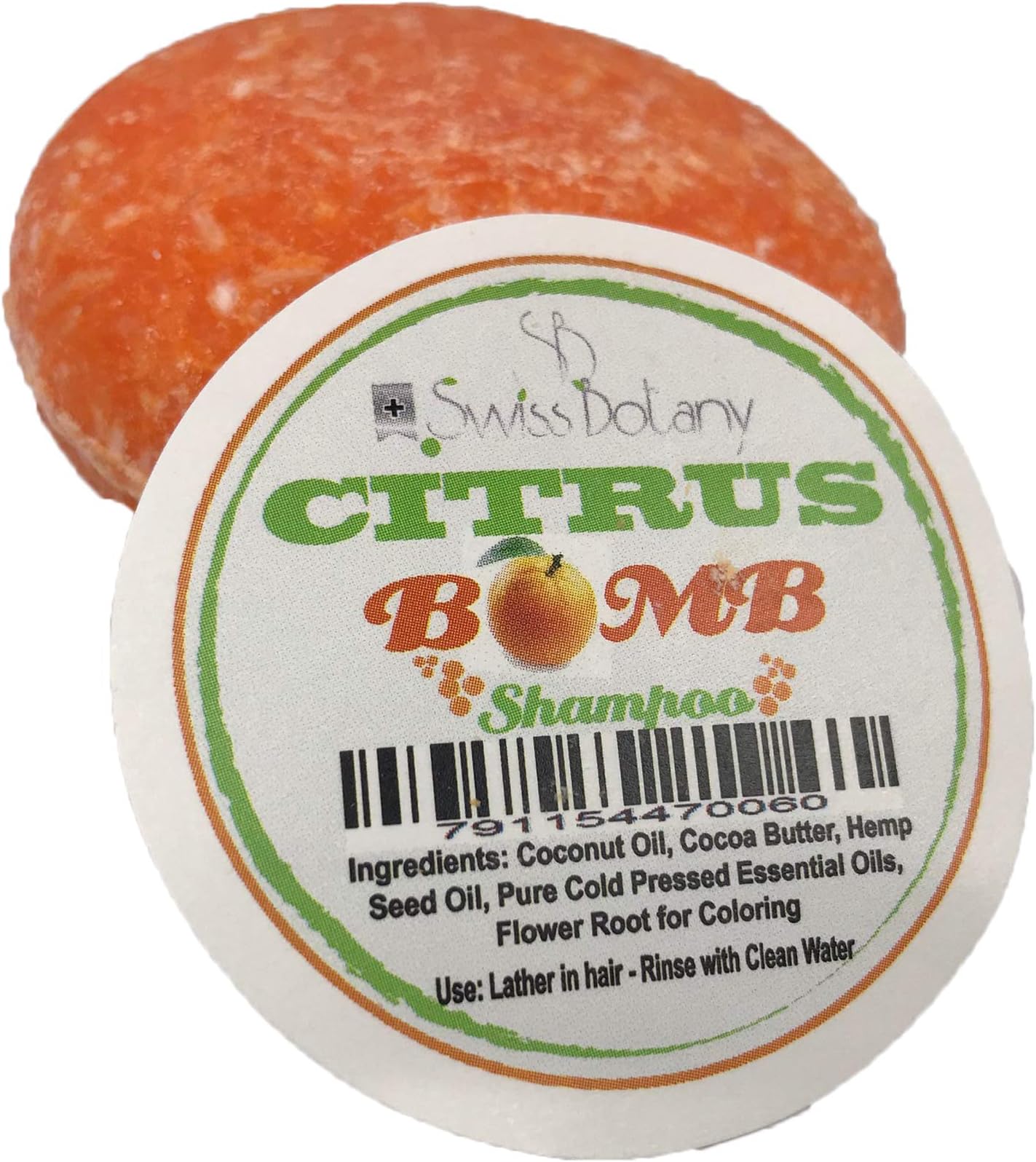 Restore Shampoo Bars Orange Soap Moisturizing Bottle-less Shampoo (Citrus Bomb Scent)