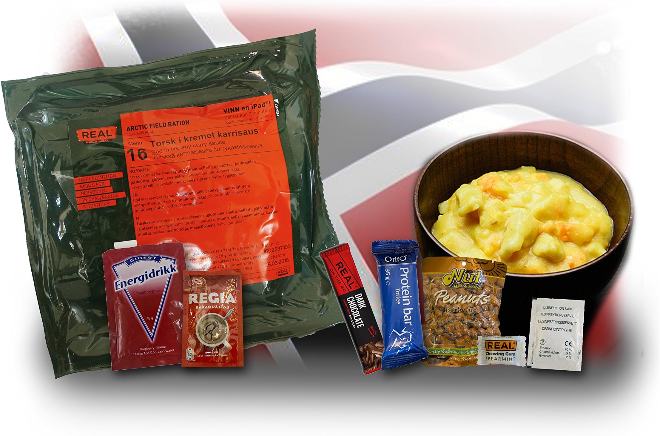 1x Original Norwegian Field of Cod Veget # 16-300g Emergency Provisions