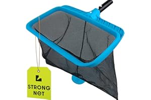 LIME POOL Pool Skimmer Net for Cleaning – Heavy Duty Deep Mesh Pool Net Skimmer - Fine Leaf Rake Net for Swimming Pools, Ponds - Strong Frame - Fits Standard Pool Poles (Net Only, No Pole)