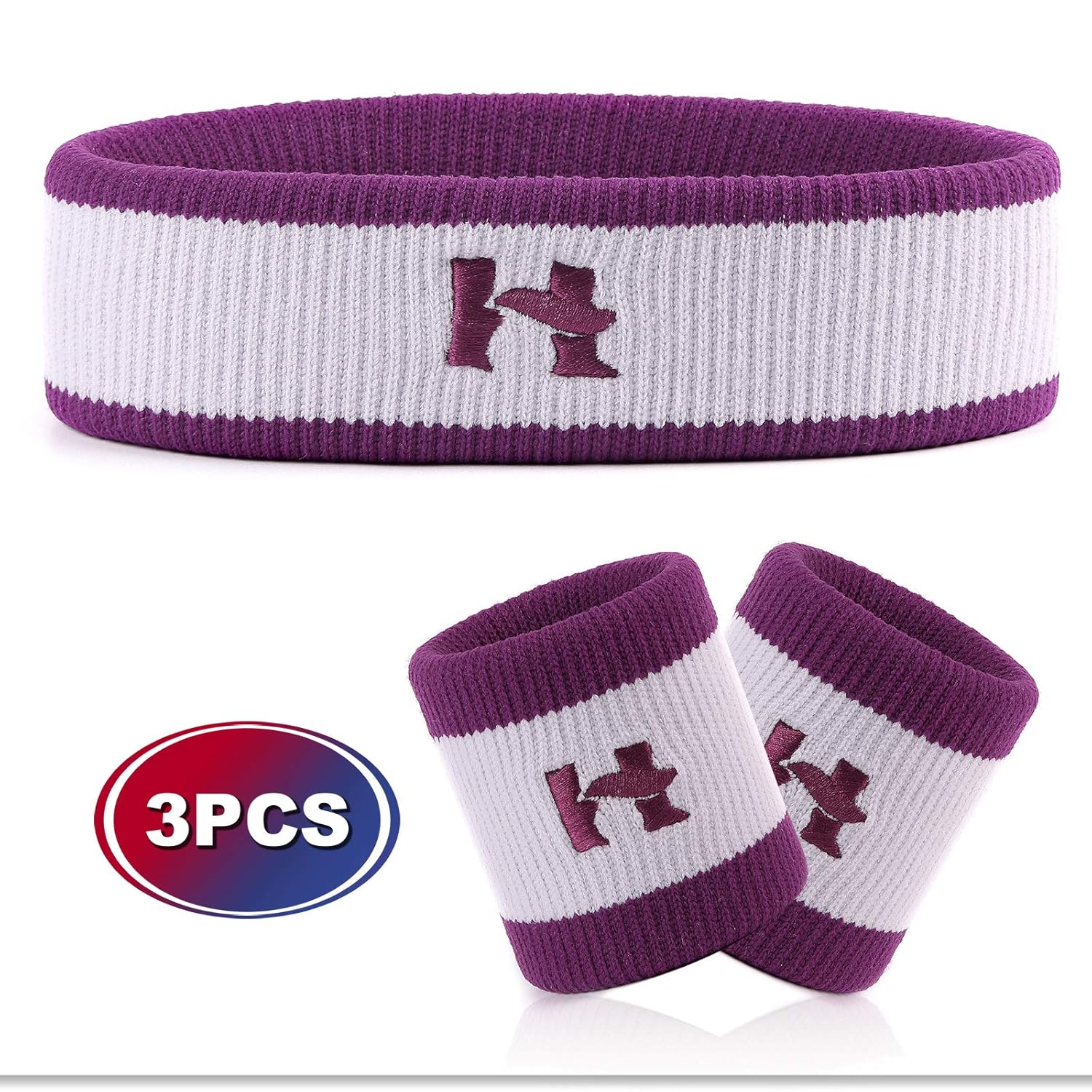 Accessories Hoter Sweatband Set Sports Headband Wristband Set