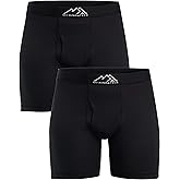 Merino.tech Merino Wool Underwear Mens - 100% Merino Wool Base Layer Boxer Briefs for Men (XX-Large, 2 Pack - Black)
