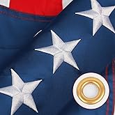 3x5 Ft American Flag for Outside,USA Flag Heavy Duty Double-Stitched Long Lasting US Flags,UV Protection Fade Resistant and Waterproof Nylon, Deluxe Embroidered Stars,Sturdy Brass Grommets for High Wind, Stars and Stripes Outdoor Outside