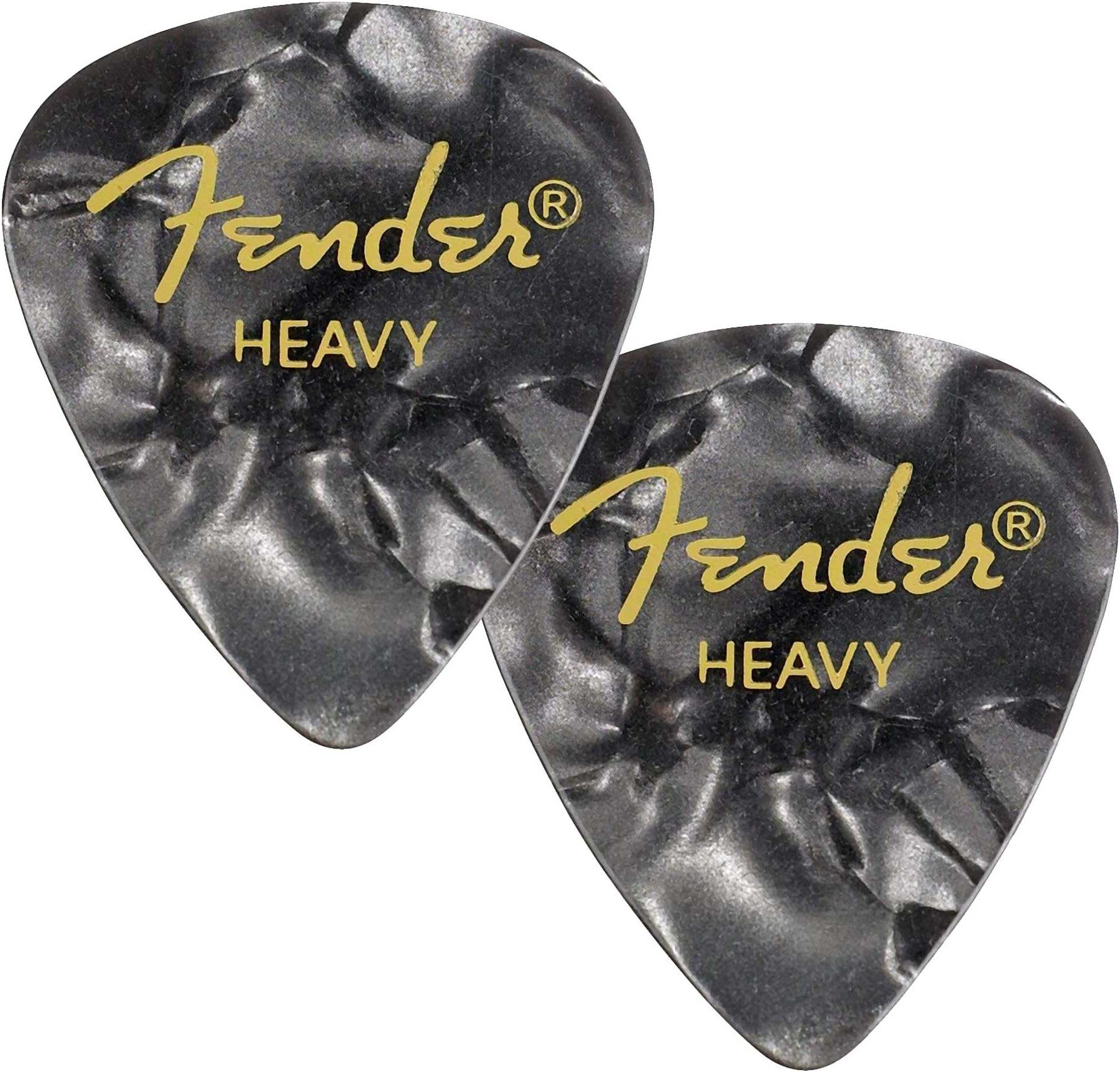 Fender 351 Pick Pack Black MOTO Heavy 2 Pack (24) Bundle
