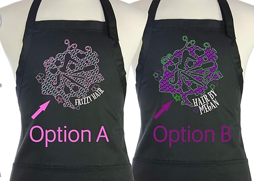 Amazon Com Frizzy Hair Stylist Personalized Embroidered Apron