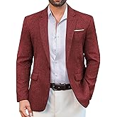 Vssjavun Blazer for Men Casual Suit Jackets Lightweight Sport Coat One Button Slim Fit Suits