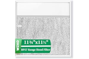 WZKO BP57 Range Hood Filter - for Broan-NuTone 43000 Kitchen Grease Filter, Aluminum Filter with Lens 11 3/8" x 11 3/4" (1 Pack)