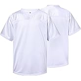 Mens Blank Football Jersey Sports Plain Football T-Shirt Practice Uniforms Casual Tops