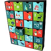 Festive Cardboard Gnome Elf Woodland Holiday Season Fill-Your-Own DIY Advent Calendar/Countdown Box | Scandinavian Nordic Themed Christmas by Nerdy Words