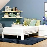 Nectar Kids Bamboo Platform Bed Frame, Twin, White, 12&rdquo; Height, Tool-Free | Solid Bamboo Construction, Easy Tool Free Set Up, Durable &amp; Kid-Friendly, Sturdy Wooden Slats for Support