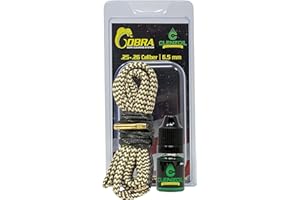 CLENZOIL Field & Range Cobra Bore Cleaner | Gun Barrel Cleaning Tool | Brass Brush Embedded in Cotton Bore Rope