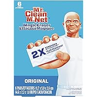Mr. Clean Magic Eraser Original Cleaning Pads with Durafoam, White, 6 Count
