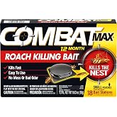 Combat Max 12 Month Roach Killing Bait, Small Roaches, Kill Nest, 18 Count | Child-resistant, fast-acting fipronil formula, nest destroyer, mess-free, no vapor, fumes or odor, kills entire infestation