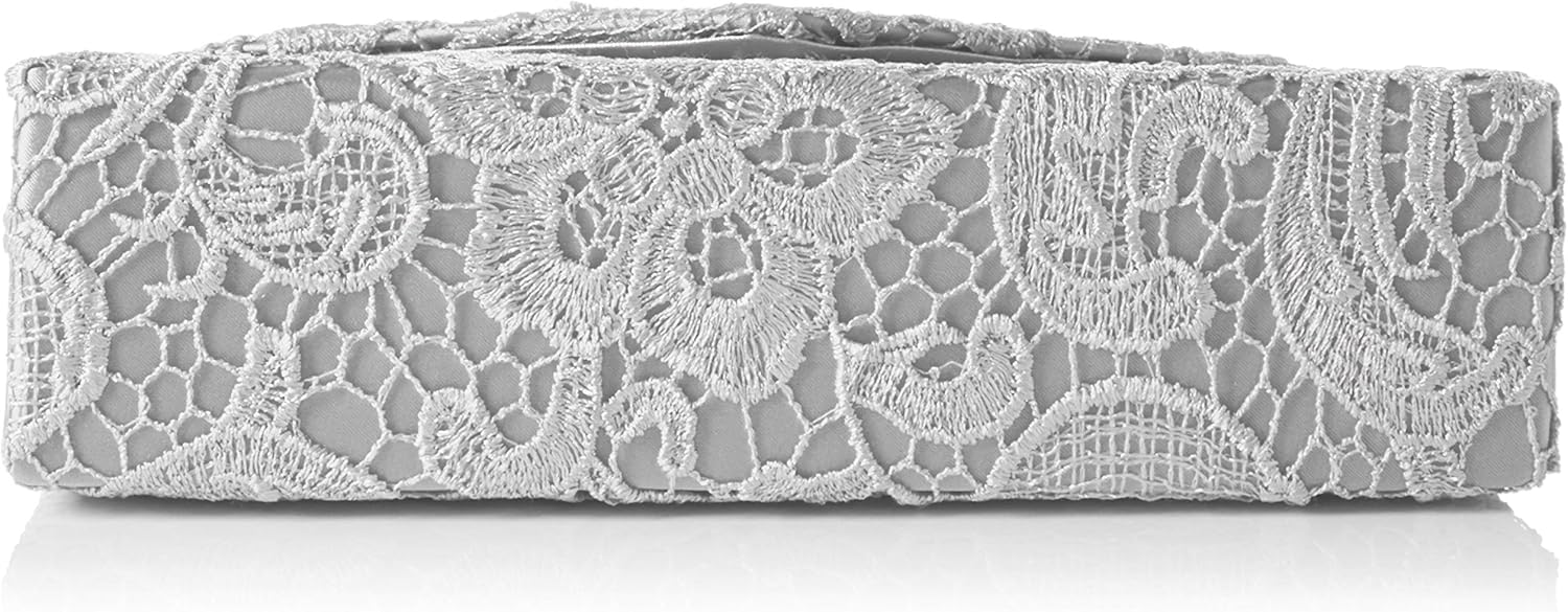 SWANKYSWANS Womens Kendall Lace Smart Elegant Clutch Silver, Silver (Silver) - Image 5