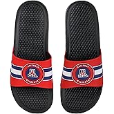 FOCO NCAA Men's Stripe Raised Slide Sandals – Comfortable, Durable, College Team Logo Footwear for Game Day & Everyday Wear