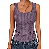 ANRABESS Womens Sleeveless Scoop Neck Tank Tops Summer Basic Top Casual Soft Slim Fit Racerback Shirts 2026 Trendy Outfits