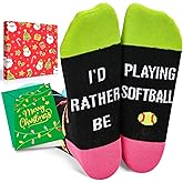 Zmart Men Women Sports Gifts - Softball Lifting Basketball Baseball Hockey Soccer Socks