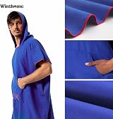 Winthome Changing Robe for Adults Unisex Lightweight Microfiber Blue XL view 3