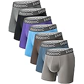 Duochic Men’s Underwear Boxer Briefs 7-Pack Breathable and Soft with Moisture-Wicking and Supportive Pouch