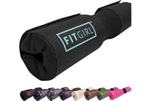 FITGIRL - Squat Pad and Hip Thrust Pad for Leg Day, Barbell Pad Stays in Place Secure, Thick Cushion for Comfortable Squats Lunges Glute Bridges, Olympic Bar and Smith Machine