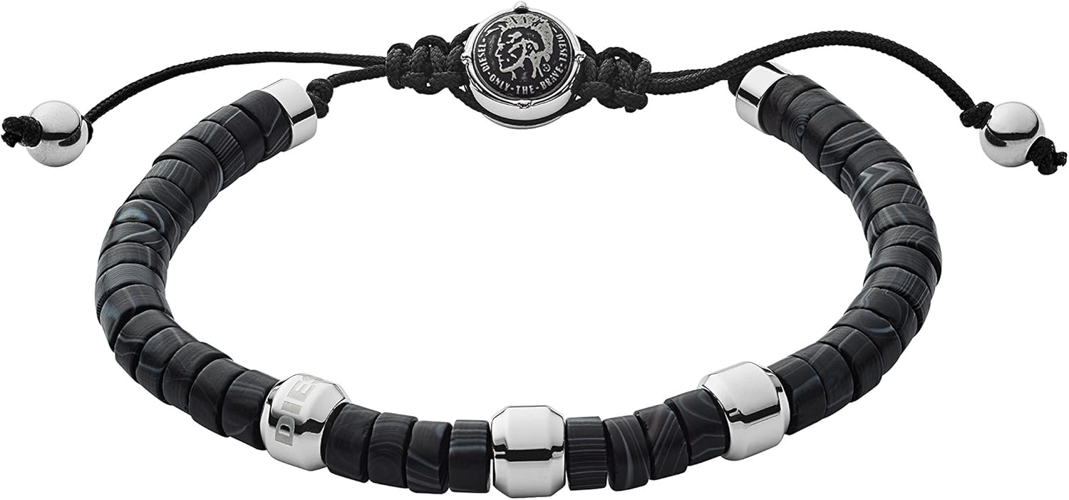 Diesel Men Stainless Steel Strand Bracelet DX1121040 Amazon.co.uk
