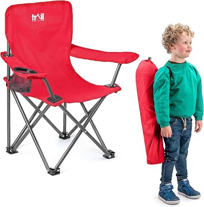 Trail Outdoor Leisure Eagle Kids Camping Chair Red 58x36x36cm 50kg