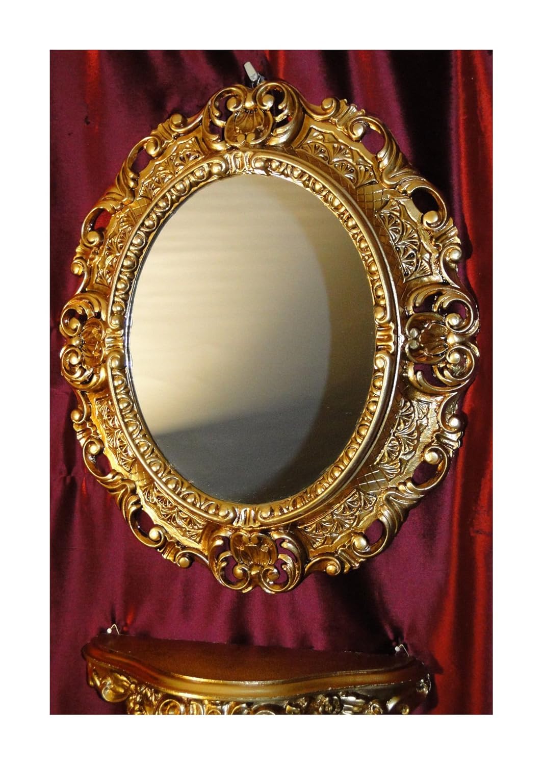 Konsole M OVAL Wandkonsole Barock Antik 44x38 Flur Eingangsmöbel Möbel