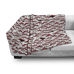 Ambesonne Mushroom Throw Blanket, Toadstool